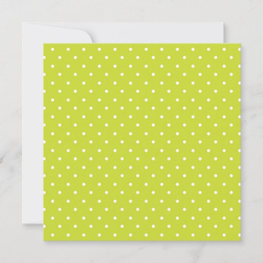 Seamless pattern  bright lime polka dot pattern bedankkaart (Voorkant)