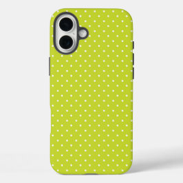Seamless pattern  bright lime polka dot pattern iPhone 16 plus hoesje