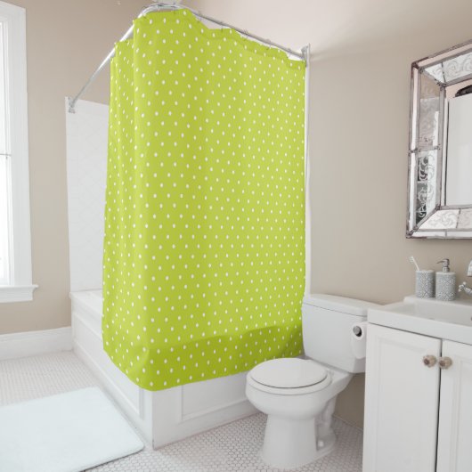 Seamless pattern  bright lime polka dot pattern douchegordijn (In situ)