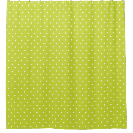 Seamless pattern  bright lime polka dot pattern douchegordijn (Voorkant)