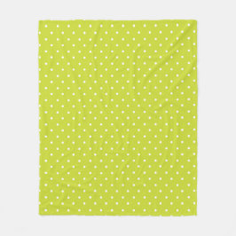 Seamless pattern  bright lime polka dot pattern fleece deken