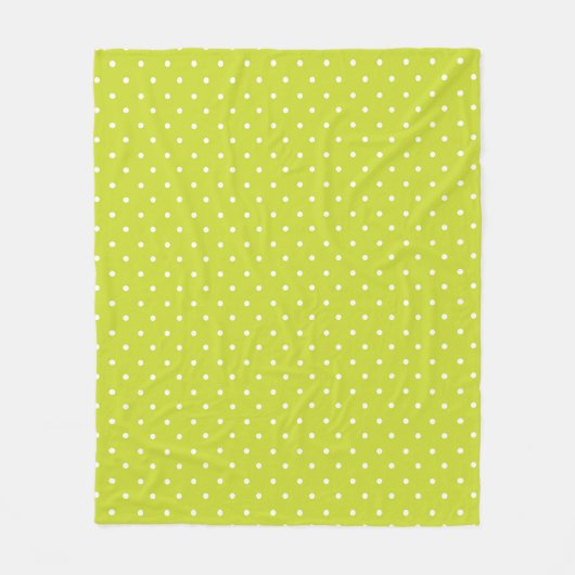 Seamless pattern  bright lime polka dot pattern fleece deken (Voorkant)