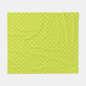 Seamless pattern  bright lime polka dot pattern fleece deken (Voorkant (Horizontaal))