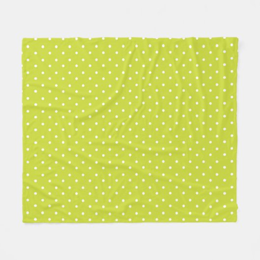 Seamless pattern  bright lime polka dot pattern fleece deken (Voorkant (Horizontaal))