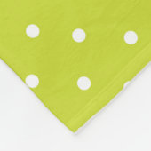 Seamless pattern  bright lime polka dot pattern fleece deken (Hoek)