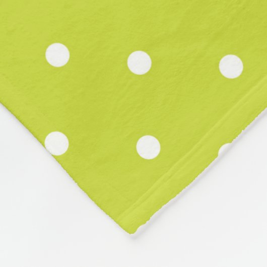 Seamless pattern  bright lime polka dot pattern fleece deken (Hoek)