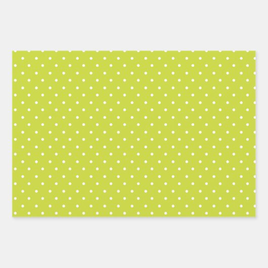 Seamless pattern  bright lime polka dot pattern inpakpapier vel (Voorkant 3)