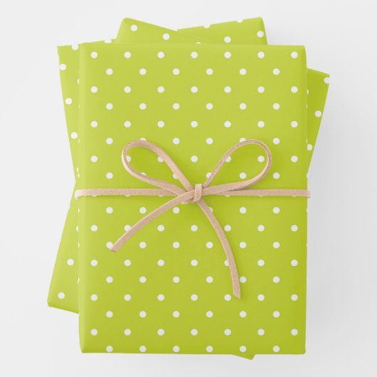 Seamless pattern  bright lime polka dot pattern inpakpapier vel (In situ)