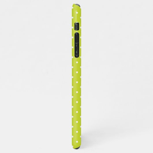 Seamless pattern  bright lime polka dot pattern iPhone hoesje (Linkerkant)