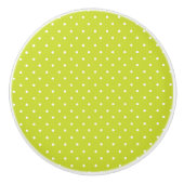 Seamless pattern  bright lime polka dot pattern keramische knop (Voorkant)