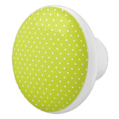 Seamless pattern  bright lime polka dot pattern keramische knop (Rechts)