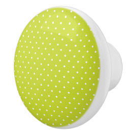 Seamless pattern  bright lime polka dot pattern keramische knop