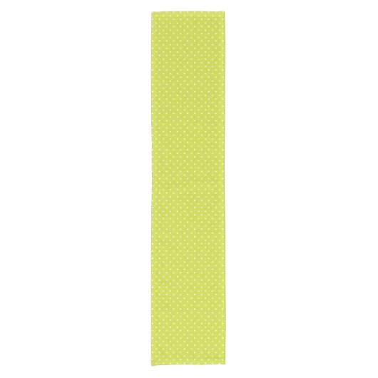 Seamless pattern  bright lime polka dot pattern korte tafelloper (Voorkant)