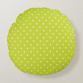 Seamless pattern  bright lime polka dot pattern rond kussen