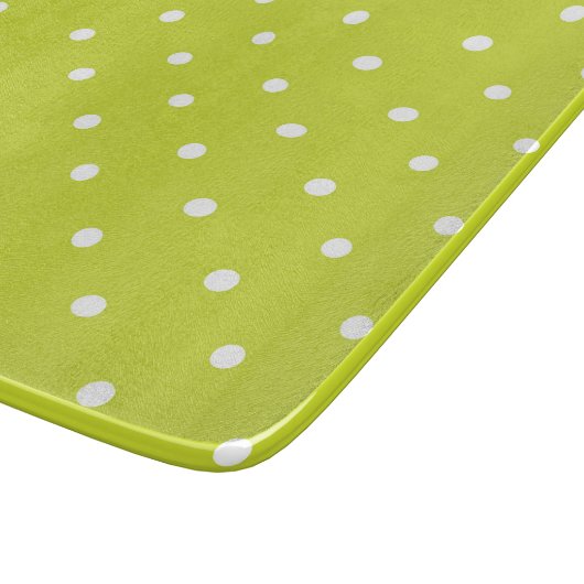 Seamless pattern  bright lime polka dot pattern snijplank (Hoek)