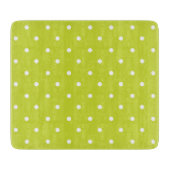 Seamless pattern  bright lime polka dot pattern snijplank (Voorkant)