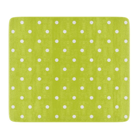 Seamless pattern  bright lime polka dot pattern snijplank (Voorkant)