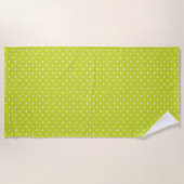 Seamless pattern  bright lime polka dot pattern strandlaken (Voorkant)