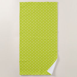 Seamless pattern  bright lime polka dot pattern strandlaken