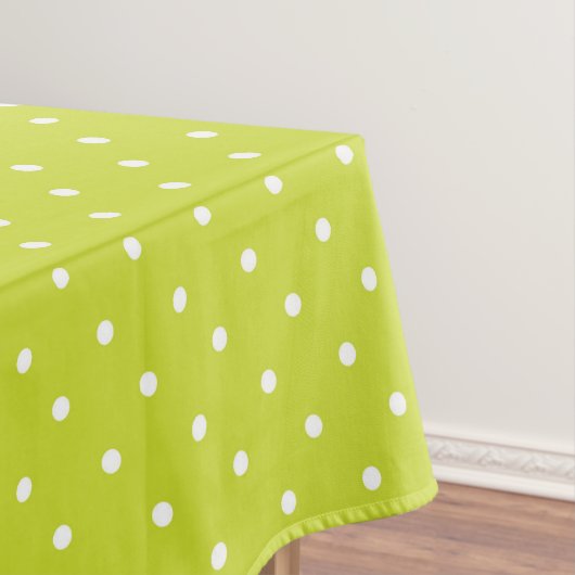 Seamless pattern  bright lime polka dot pattern tafelkleed (Voorbeeld)