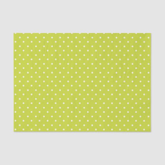 Seamless pattern  bright lime polka dot pattern tissuepapier (Voorkant)