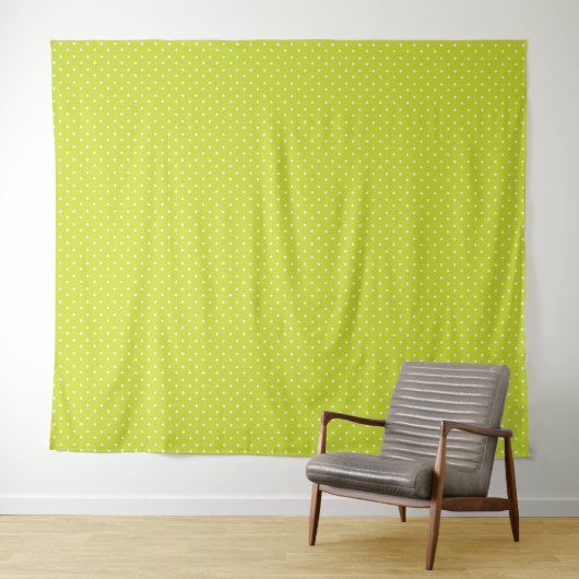Seamless pattern  bright lime polka dot pattern wandkleed (In Situ (horizontaal))