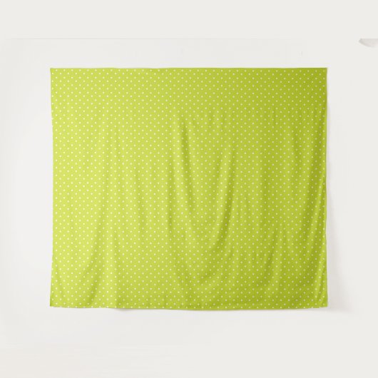 Seamless pattern bright lime polka dot pattern wandkleed (Voorkant (horizontaal))
