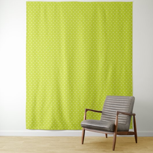 Seamless pattern  bright lime polka dot pattern wandkleed (In situ)