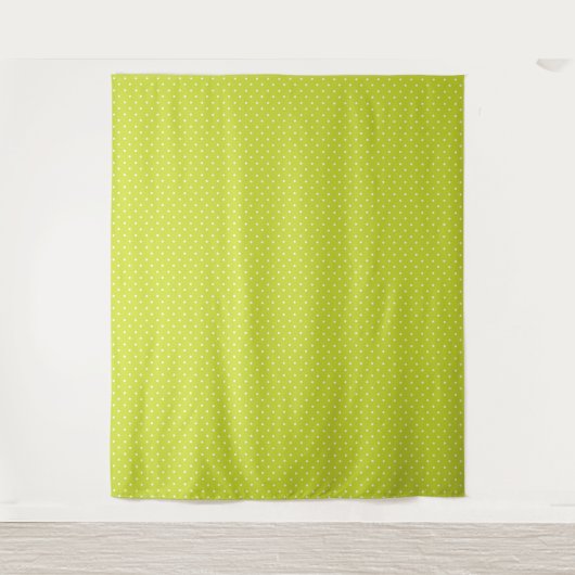 Seamless pattern  bright lime polka dot pattern wandkleed (Voorkant)