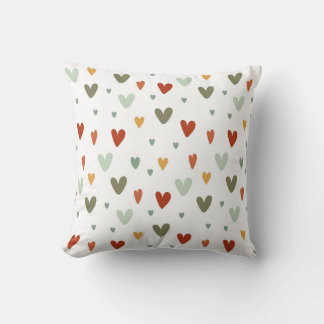 Seamless pattern colorful pastel hearts kussen