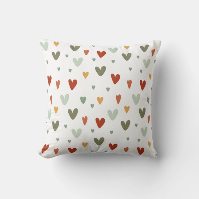 Seamless pattern colorful pastel hearts kussen (Voorkant)