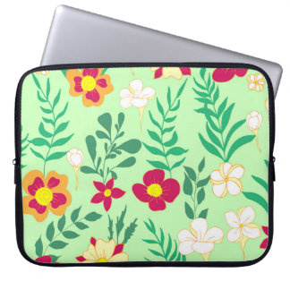Seamless pattern flower and leaveshome decor, back laptop sleeve