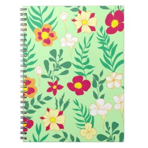 Seamless pattern flower and leaveshome decor, back notitieboek
