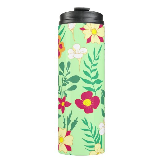 Seamless pattern flower and leaveshome decor, back thermosbeker (Voorkant)
