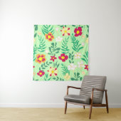 Seamless pattern flower and leaveshome decor, back wandkleed (In situ)