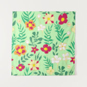 Seamless pattern flower and leaveshome decor, back wandkleed (Voorkant)