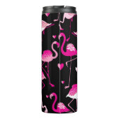 Seamless pattern from pink flamingos on a dark bac thermosbeker (Achterkant)