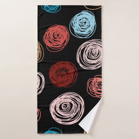 Seamless pattern hand drawn abstract dots. Backgro Badhanddoek (Badhanddoek)