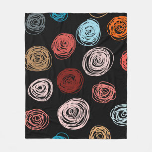 Seamless pattern hand drawn abstract dots. Backgro Fleece Deken