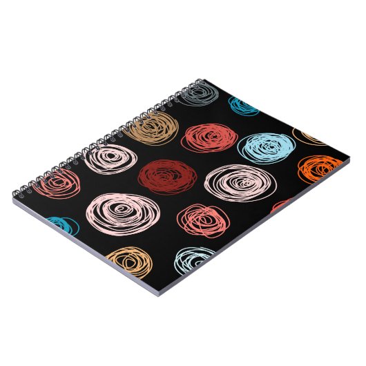 Seamless pattern hand drawn abstract dots. Backgro Notitieboek (Linkerzijde)