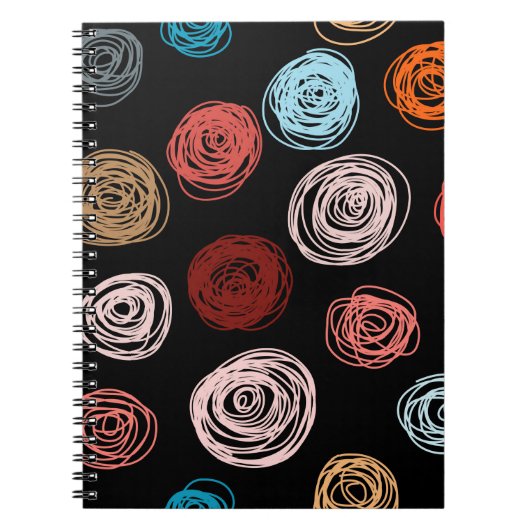 Seamless pattern hand drawn abstract dots. Backgro Notitieboek (Voorkant)