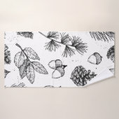 Seamless pattern. Hand drawn vintage illustraties Badhanddoek (Badhanddoek)