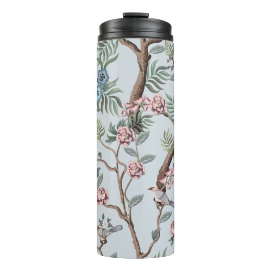 Seamless pattern in chinoiserie style with peonies thermosbeker (Voorkant)