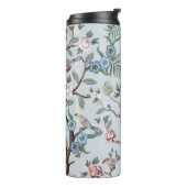 Seamless pattern in chinoiserie style with peonies thermosbeker (Gedraaid links)