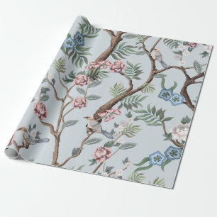Seamless pattern in chinoistijl with peonies cadeaupapier
