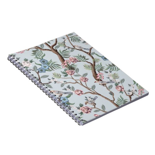 Seamless pattern in chinoistijl with peonies notitieboek (Rechterzijde)