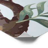 Seamless pattern in chinoistijl with peonies poster (Hoek)