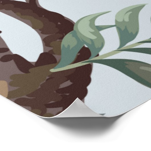 Seamless pattern in chinoistijl with peonies poster (Hoek)