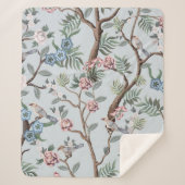 Seamless pattern in chinoistijl with peonies sherpa deken (Voorkant)