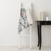 Seamless pattern in chinoistijl with peonies sherpa deken (In situ)